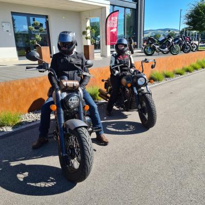 Abfahrt Bei Felber Motorrad
